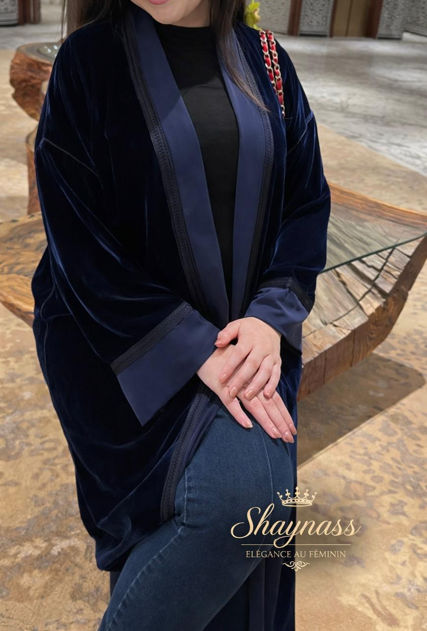 Abaya Velours - Élégance Brodée