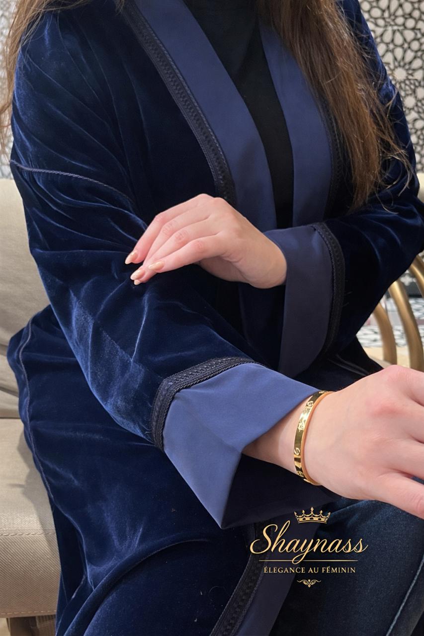 Abaya Velours - Élégance Brodée